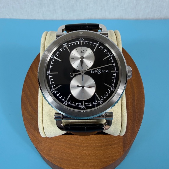 Bell & Ross WWII 47mm Men's Black Dial Chronograph Vintage Pilot Watch